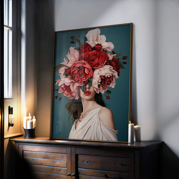 Rose Veil Print Wall Art Moncasso