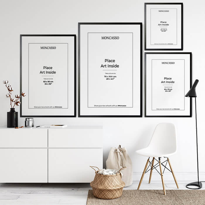 Black Fine Art Frame, 70 x 100 cm Frame Moncasso