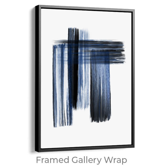 Blue Lines Set of 3 Prints Wall Art Moncasso