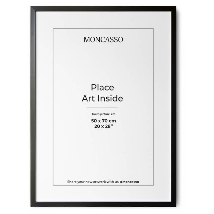 Black Fine Art Frame, 50 x 70 cm Frame Moncasso