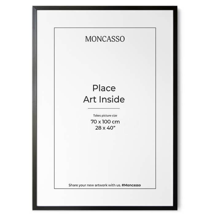 Black Fine Art Frame, 70 x 100 cm Frame Moncasso