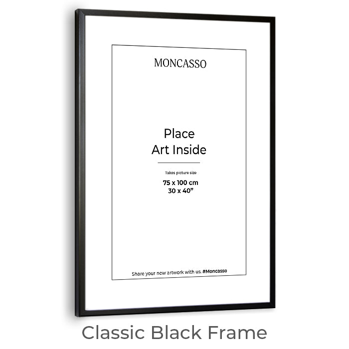 Fine Art Frame Black 75 x 100 cm Frame Moncasso