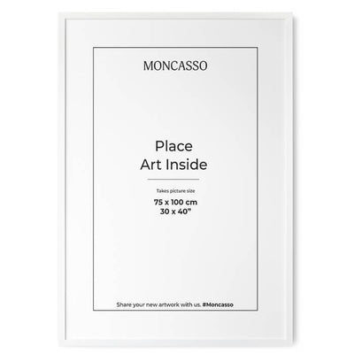 Fine Art Frame White 75 x 100 cm Frame Moncasso