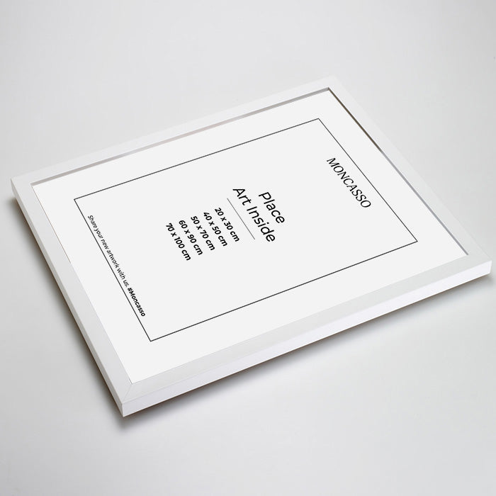 White Fine Art Frame, 70 x 100 cm Frame Moncasso