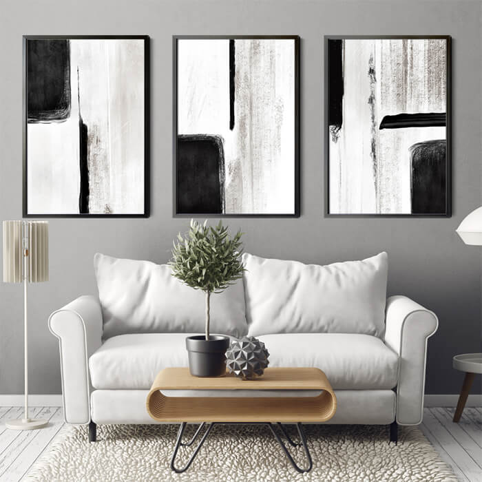 Detroit Set of 3 Prints Wall Art Moncasso