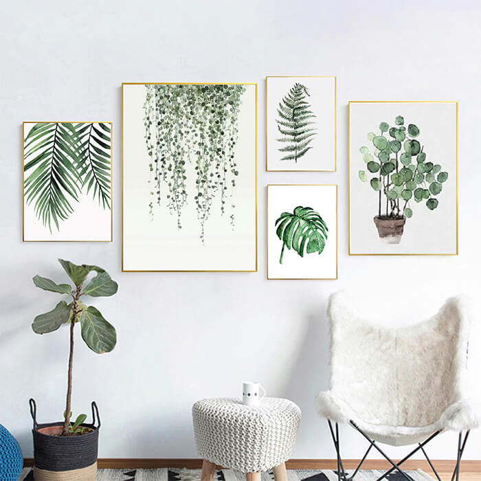Green Plants No7 Print Wall Art Moncasso