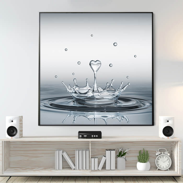 Heart Drop Print Wall Art Moncasso