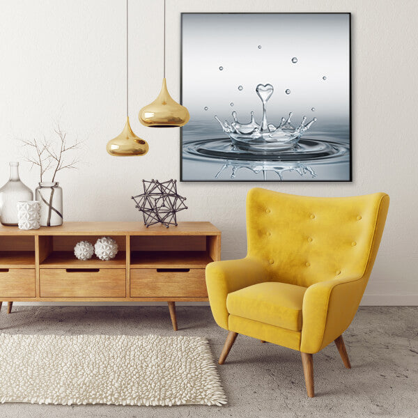 Heart Drop Print Wall Art Moncasso
