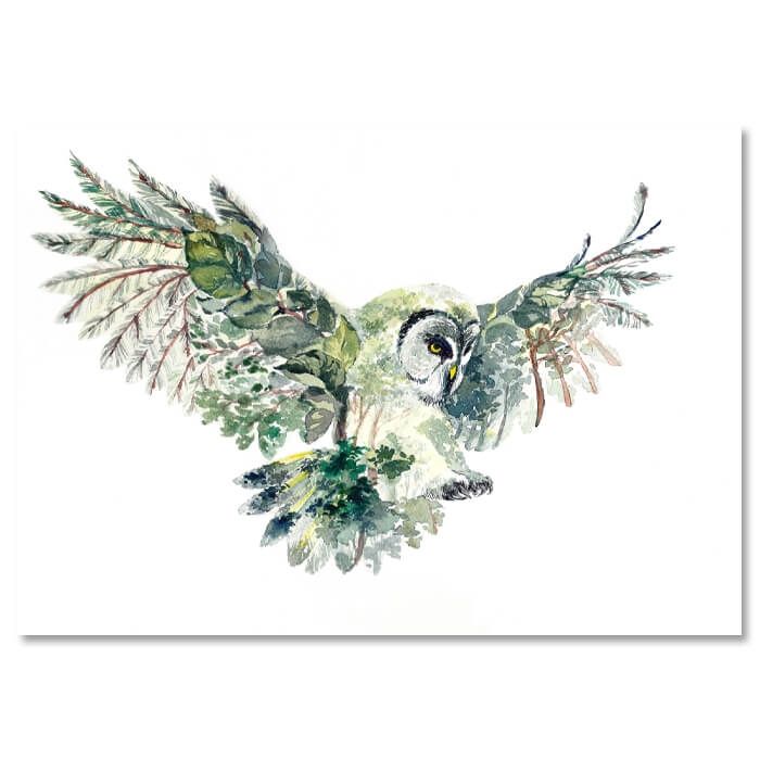 Mystic Owl Print Wall Art Moncasso