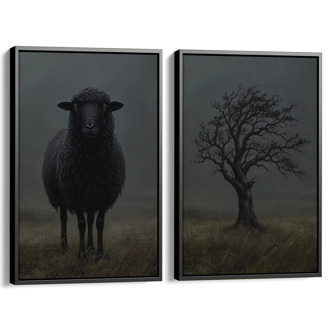 Black Sheep Set of 2 Prints Wall Art Moncasso