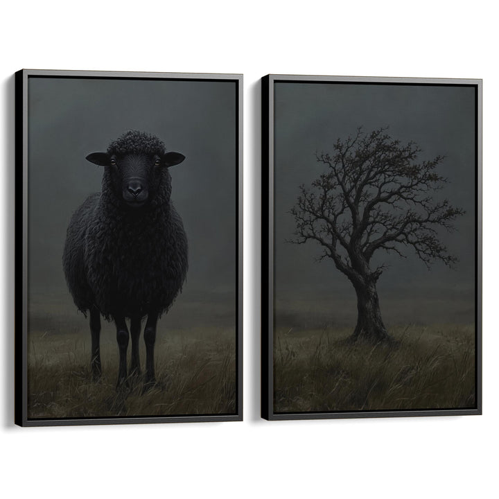 Black Sheep Set of 2 Prints Wall Art Moncasso