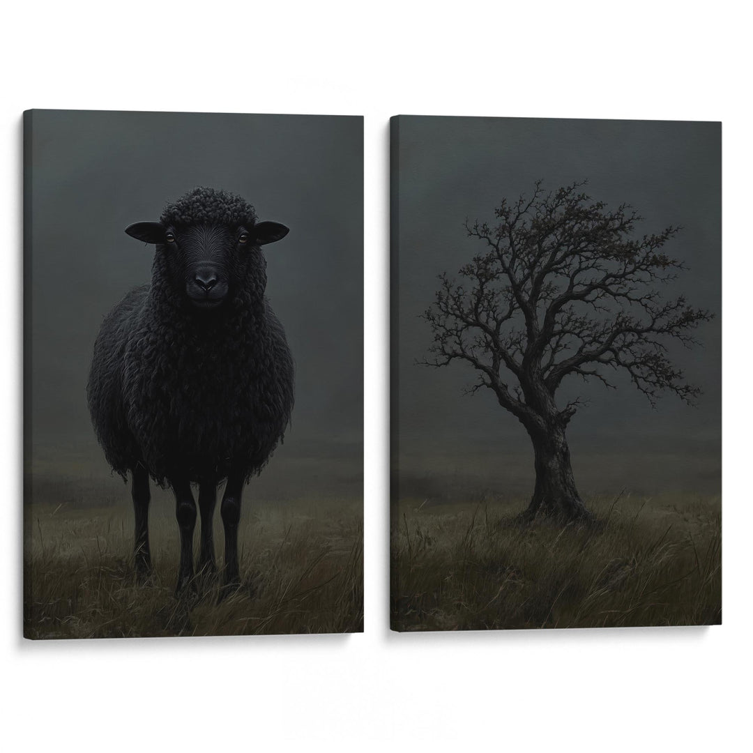 Black Sheep Set of 2 Prints Wall Art Moncasso