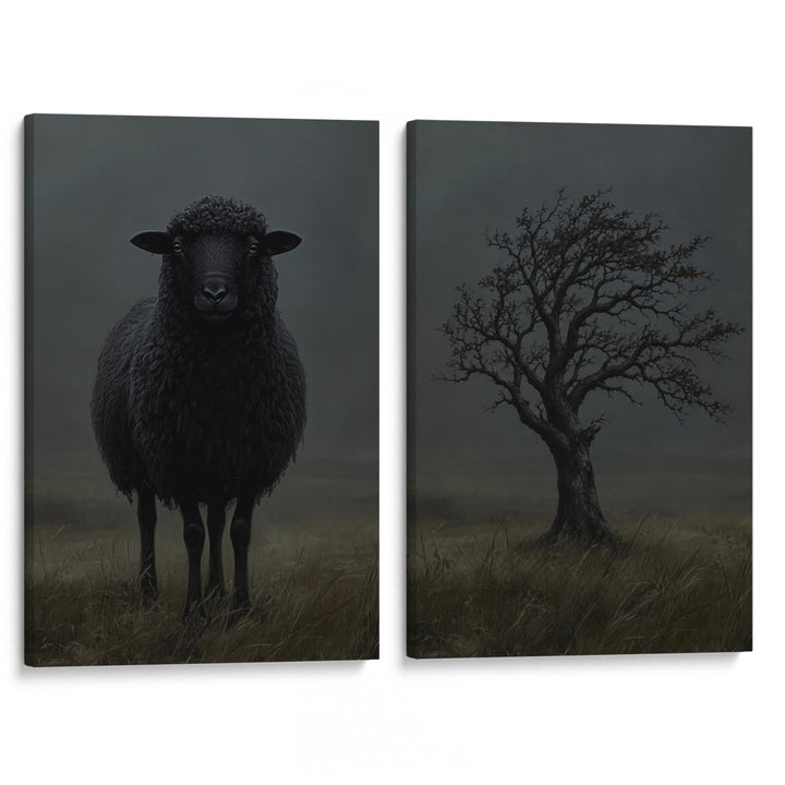 Black Sheep Set of 2 Prints Wall Art Moncasso