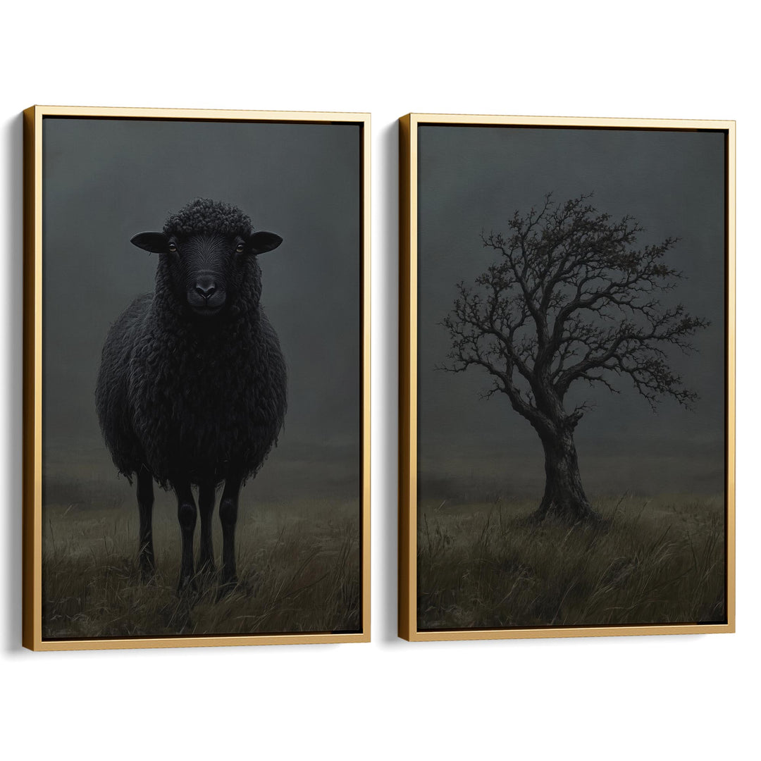 Black Sheep Set of 2 Prints Wall Art Moncasso