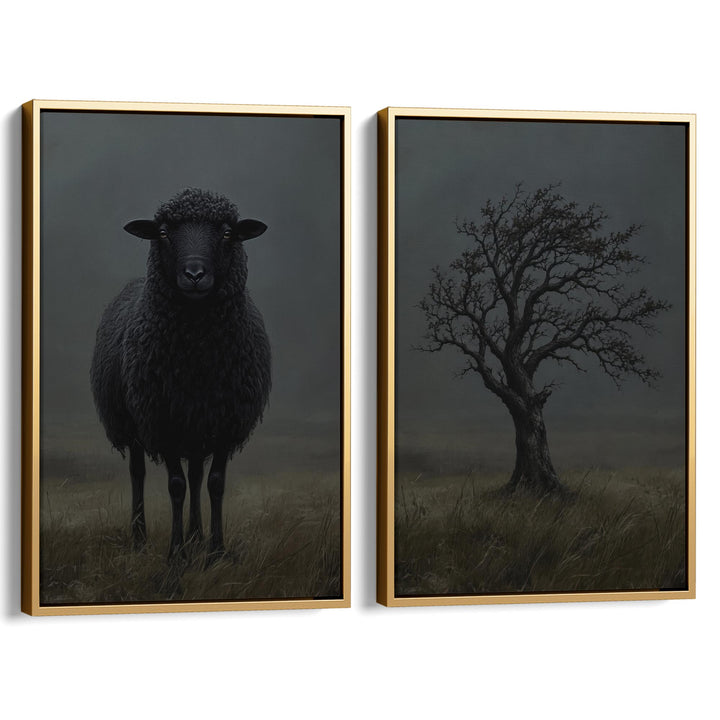 Black Sheep Set of 2 Prints Wall Art Moncasso