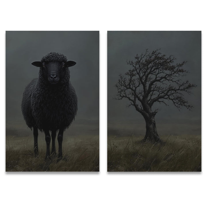 Black Sheep Set of 2 Prints Wall Art Moncasso