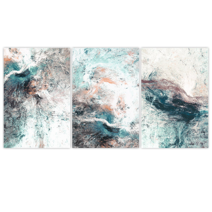 Ocean Storm Set of 3 Prints Wall Art Moncasso