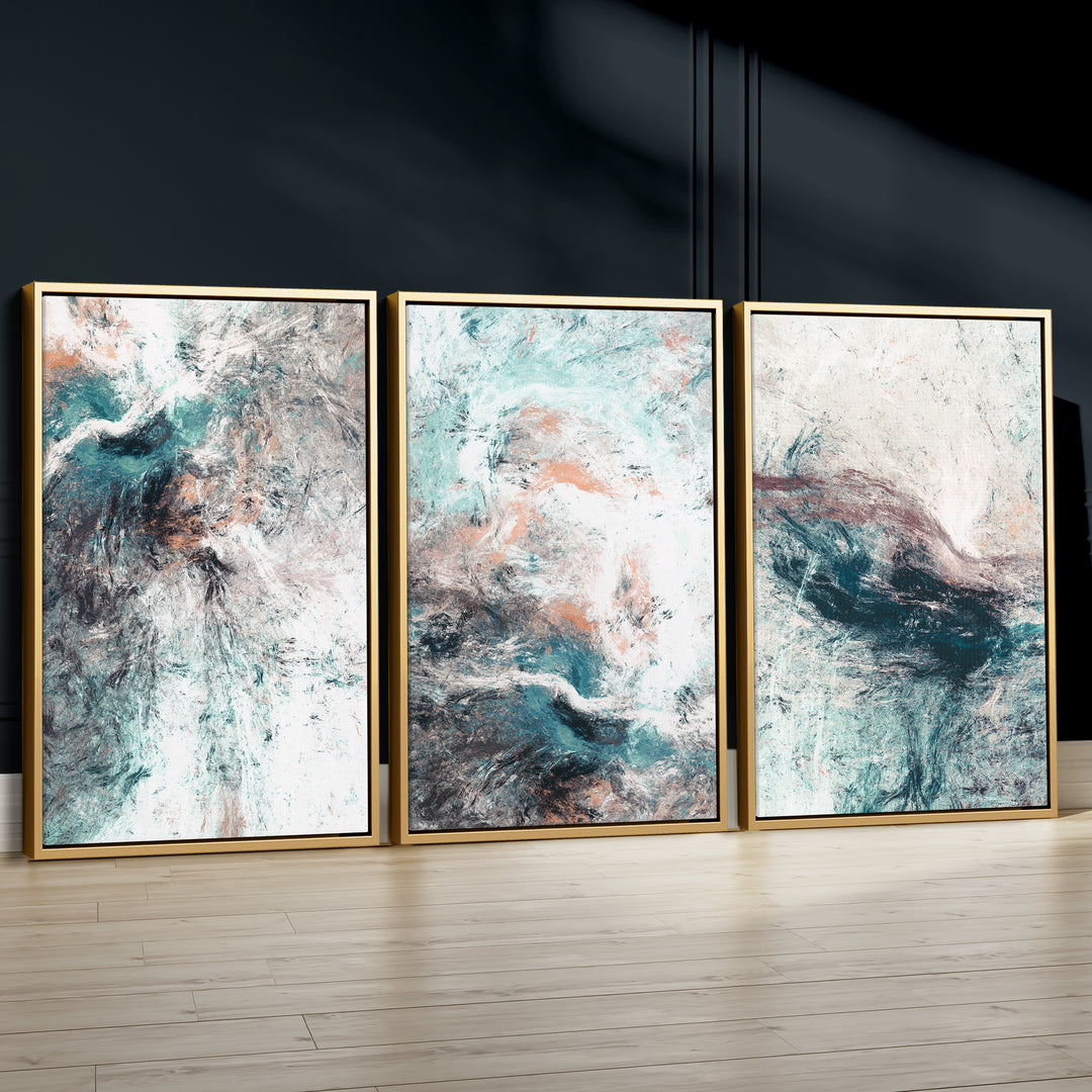 Ocean Storm Set of 3 Prints Wall Art Moncasso