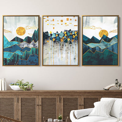 Abstract Sun Landscape Prints Wall Art Moncasso