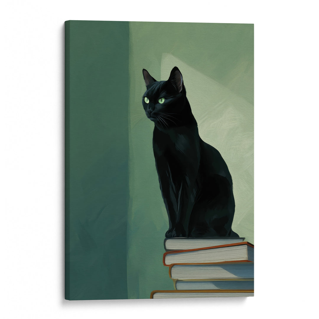 The Scholar's Cat Print Wall Art Moncasso