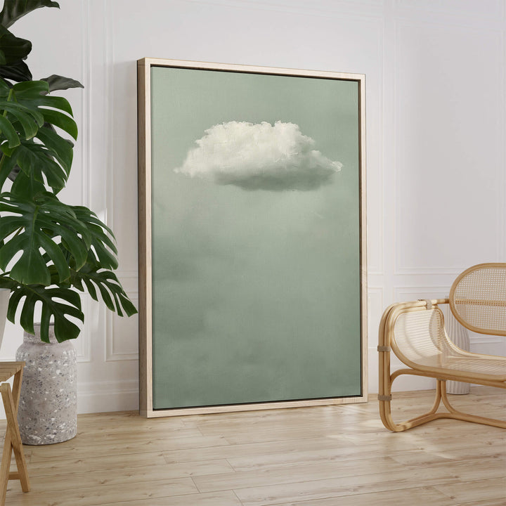 Sage Cloud Print Wall Art Moncasso