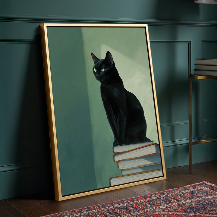 The Scholar's Cat Print Wall Art Moncasso