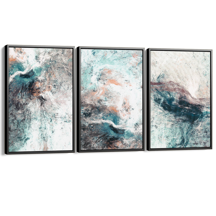 Ocean Storm Set of 3 Prints Wall Art Moncasso