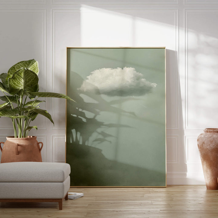 Sage Cloud Print Wall Art Moncasso