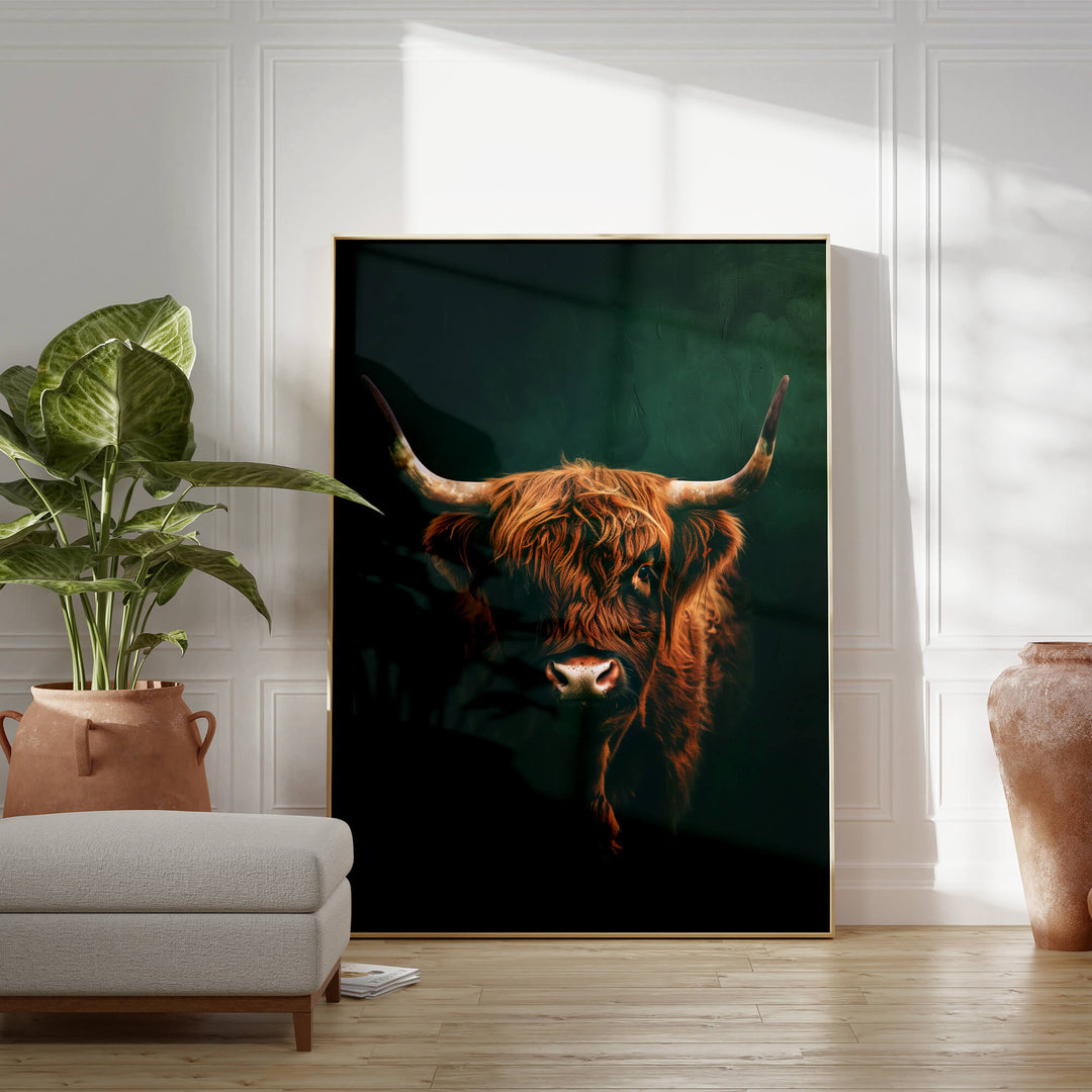 Highland Cow Print Wall Art Moncasso