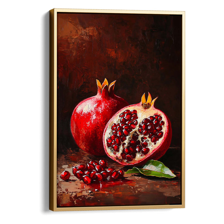 Crimson Pomegranates Print Wall Art Moncasso