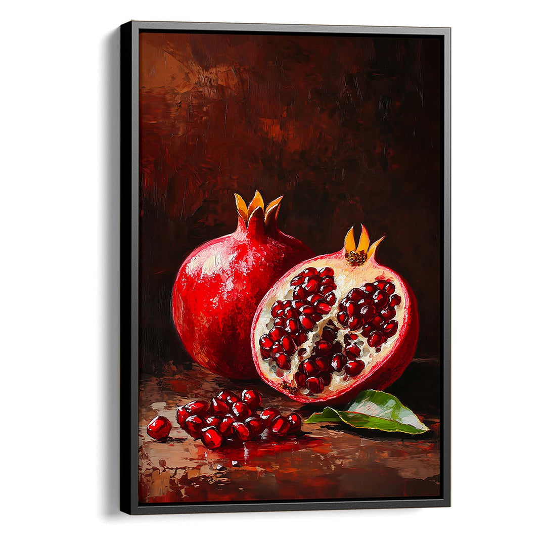 Crimson Pomegranates Print Wall Art Moncasso