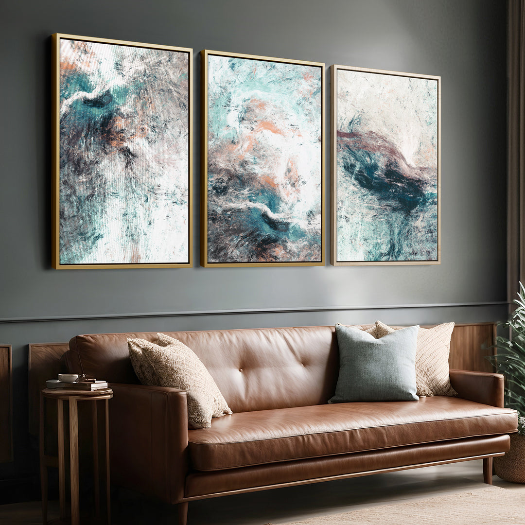 Ocean Storm Set of 3 Prints Wall Art Moncasso