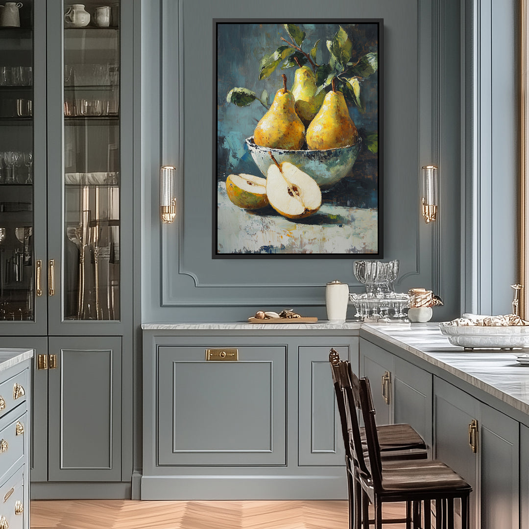 Golden Pears Print Wall Art Moncasso