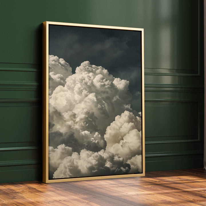 Vintage Billowing Clouds Print Wall Art Moncasso