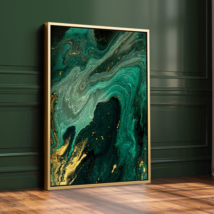 Emerald Marble No1 Print Wall Art Moncasso