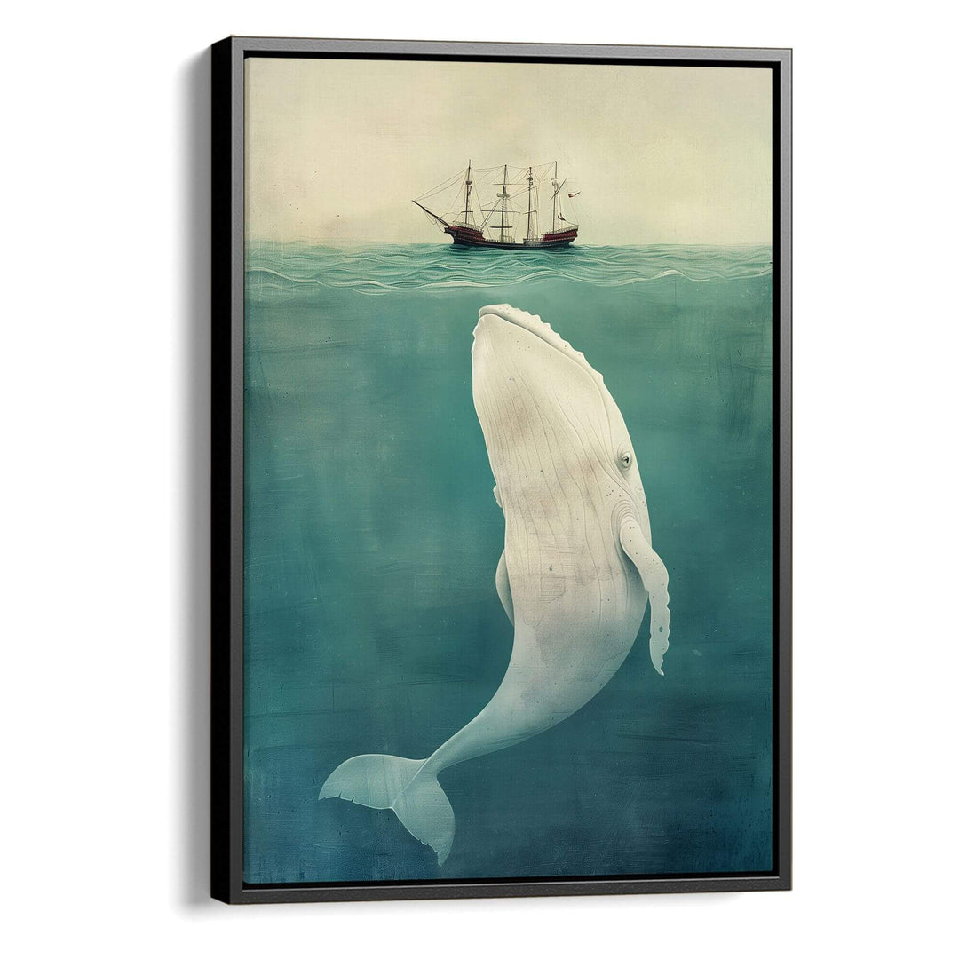 White Whale Print Wall Art Moncasso