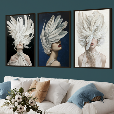 Whispers of Plumes Prints Wall Art Moncasso
