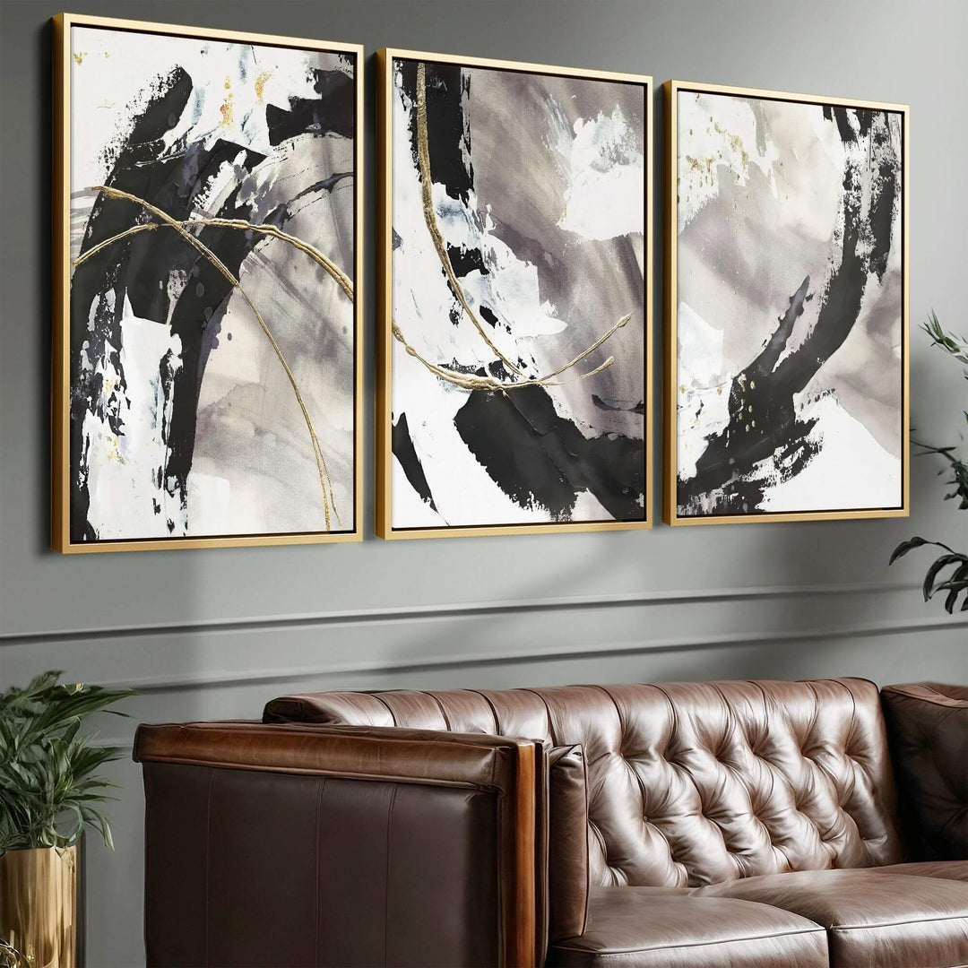 Greystorm Set of 3 Prints Wall Art Moncasso