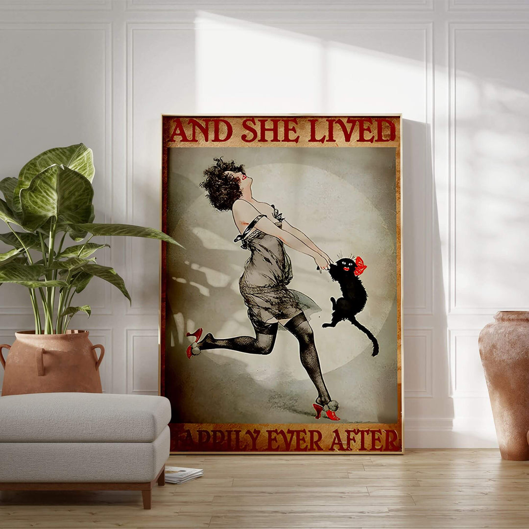 Cat Lover Print Wall Art Moncasso