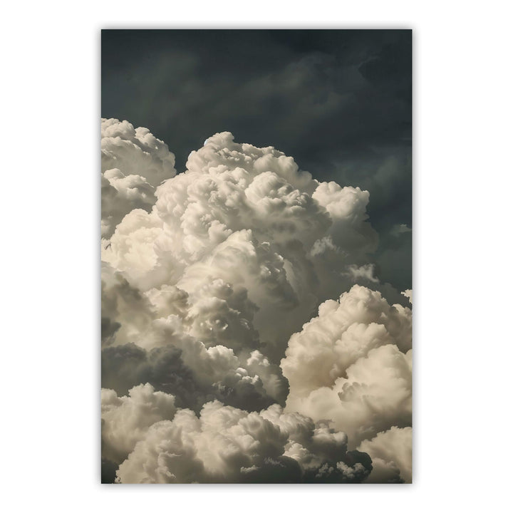 Vintage Billowing Clouds Print Wall Art Moncasso