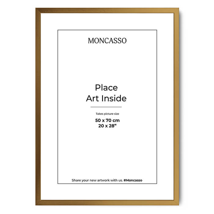 Gold Fine Art Frame, 20" x 28" in Frame Moncasso