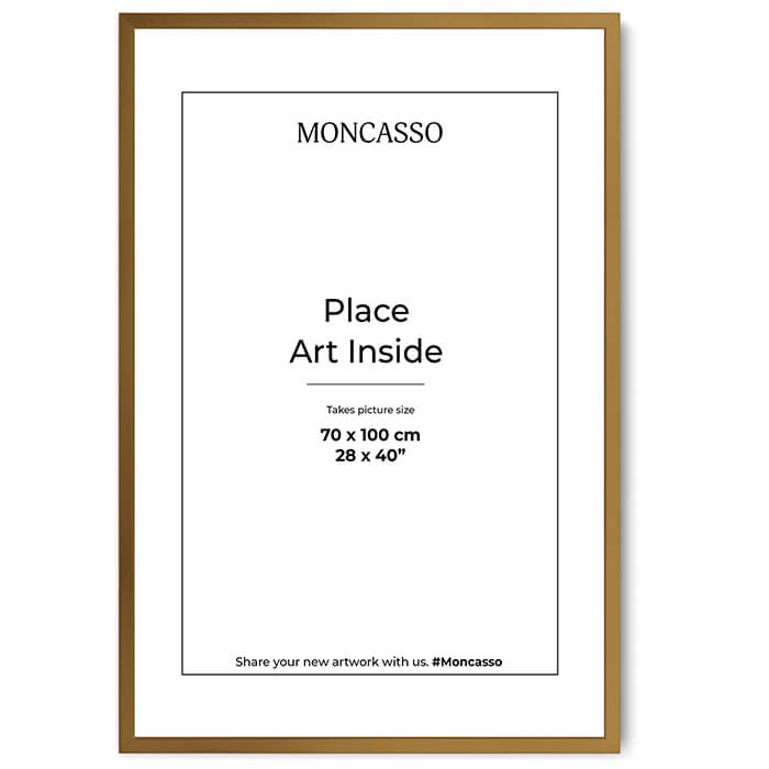 Gold Fine Art Frame, 28" x 40" in Frame Moncasso