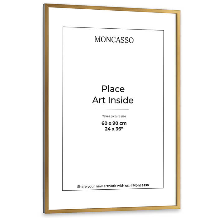 Gold Fine Art Frame, 24" x 36" in Frame Moncasso