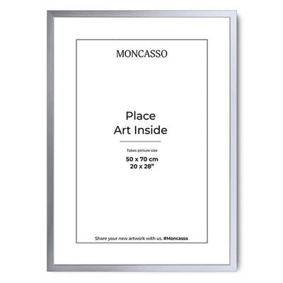 Fine Art Frame Silver 50 x 70 cm Frame Moncasso