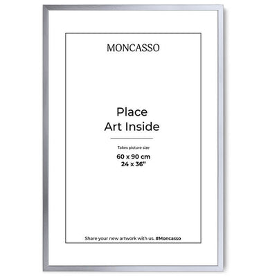 Fine Art Frame Silver 60 x 90 cm Frame Moncasso