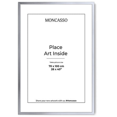 Fine Art Frame Silver 70 x 100 cm Frame Moncasso