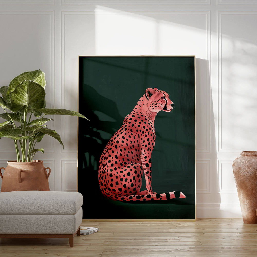 Pink Cheetah Print Wall Art Moncasso