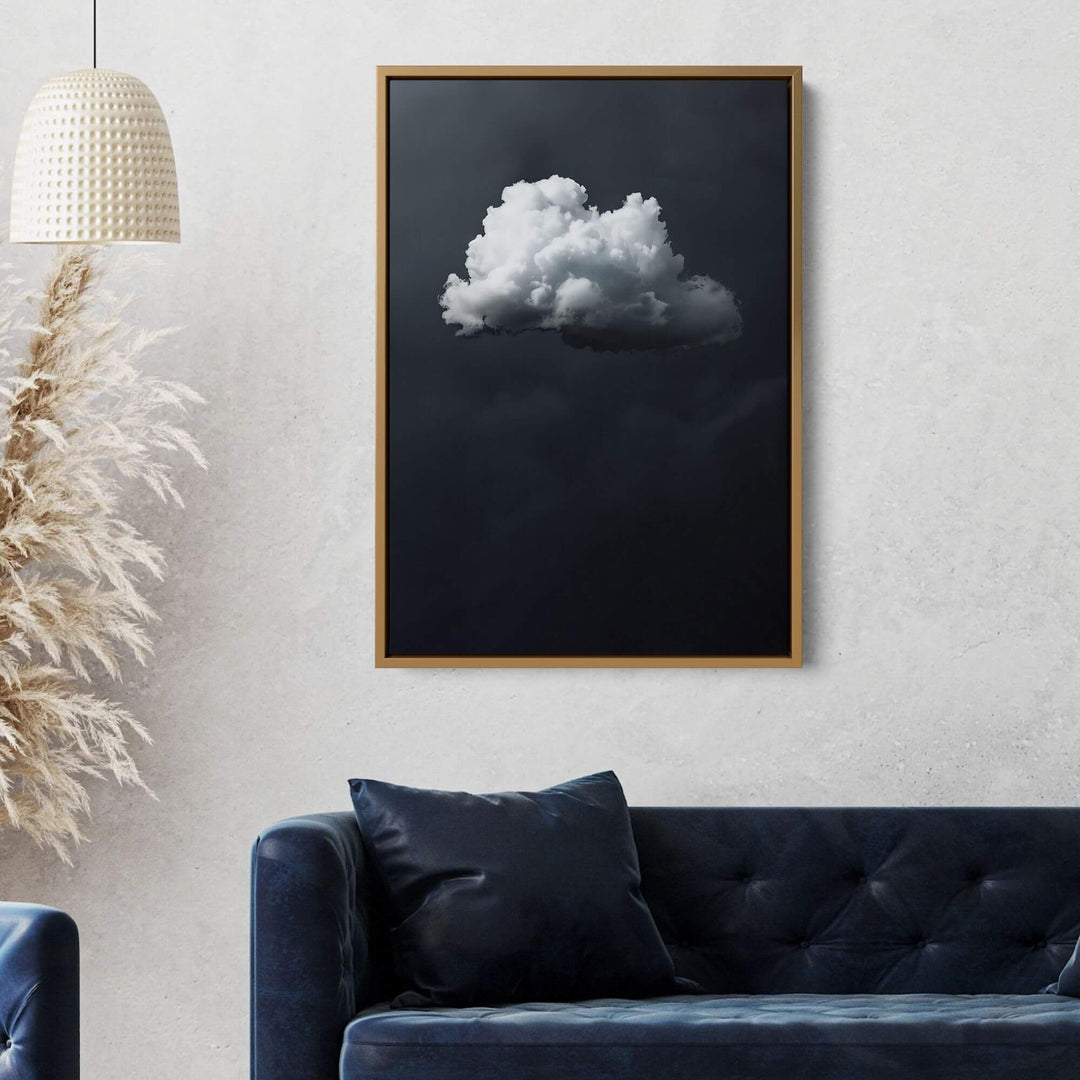 Grey Cloud Print No2 Wall Art Moncasso