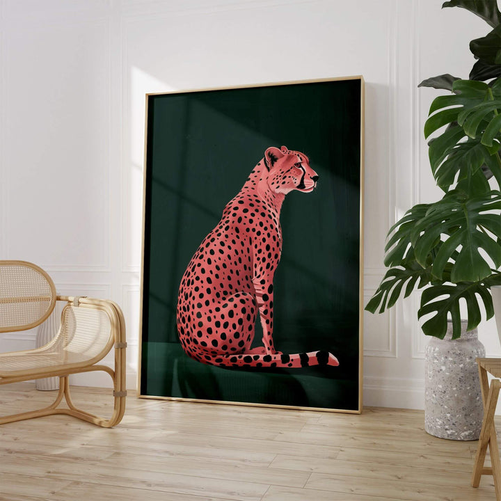 Pink Cheetah Print Wall Art Moncasso