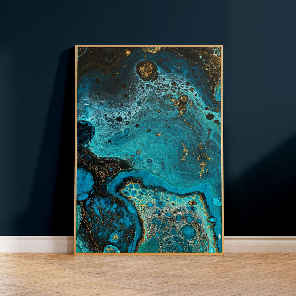 Ocean Marble Print Wall Art Moncasso